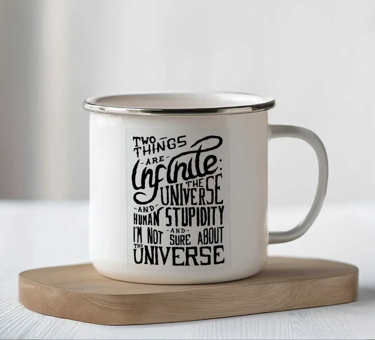 Human Stupidity tazza in smalto da JONATTEND