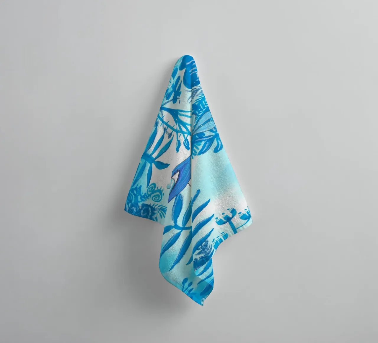 BLAUER DSCHUNGEL Handtuch von Inge Hauser Illustration