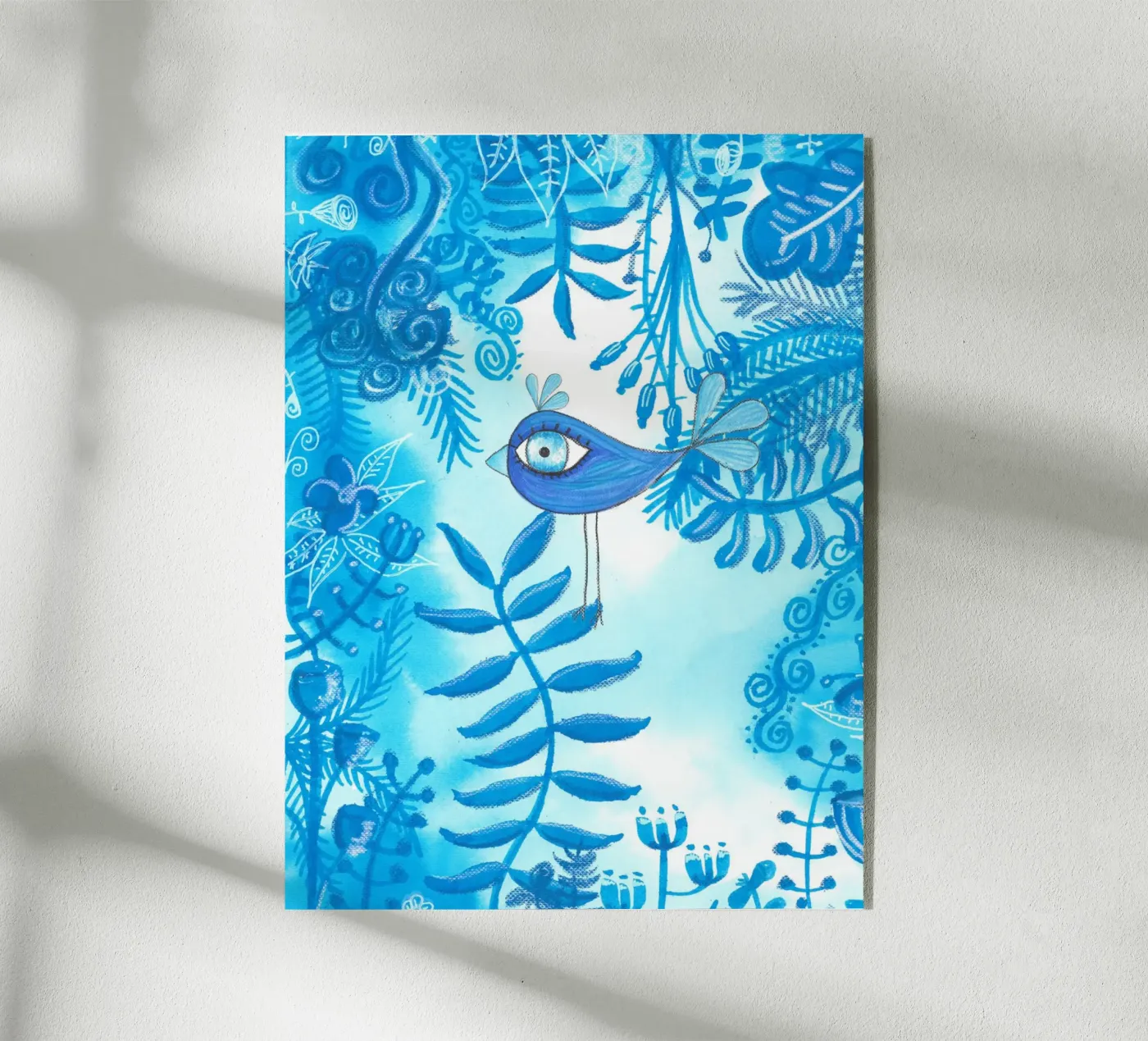 BLUE JUNGLE acrylic glass by Inge Hauser Illustration