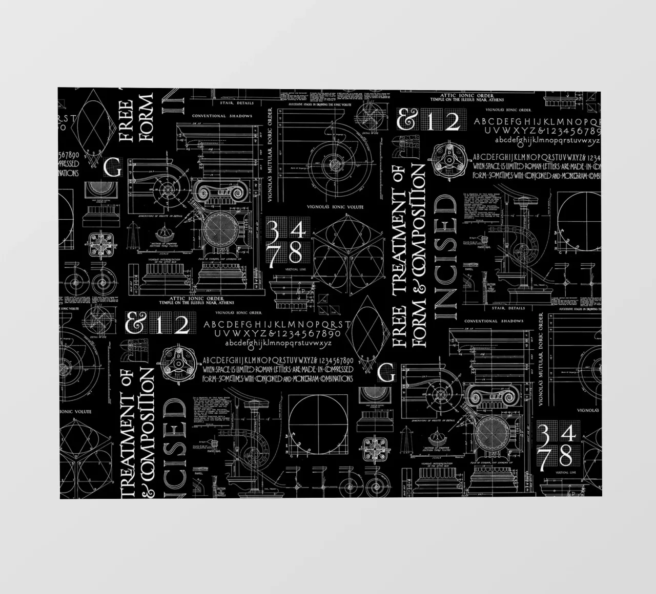 Vintage Architecture And Typography pvc cover by Andrea Haase Vintage World