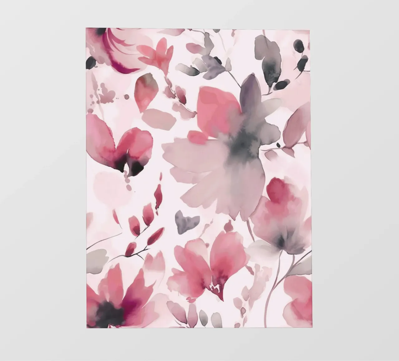 Loose Abstract Watercolor Florals Pastel Pink pvc cover by Andrea Haase Floral Passion