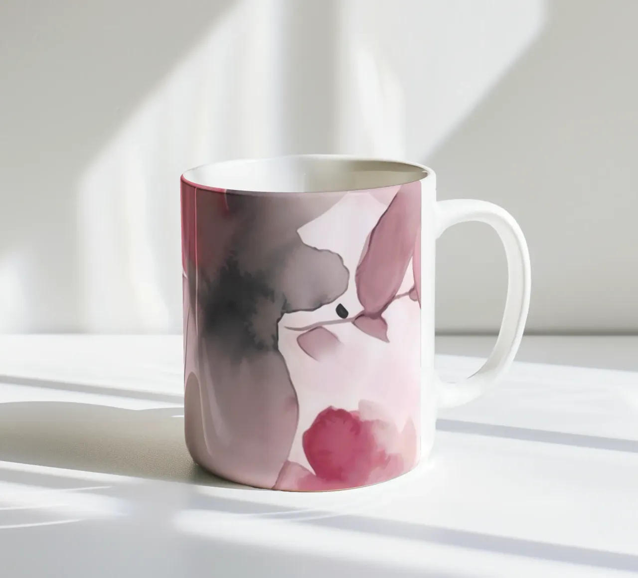 Fiori astratti allentati ad acquerello rosa pastello tazza in ceramica da Andrea Haase Floral Passion