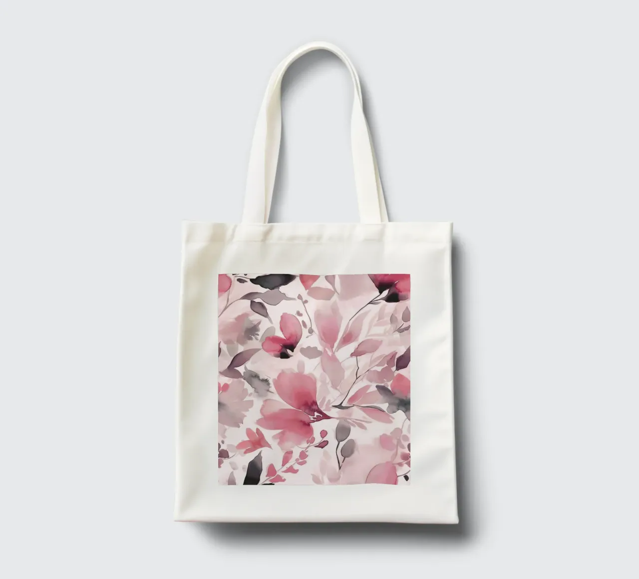 Pastel Pink Loose Abstract Watercolor Flowers tote bag by Andrea Haase Floral Passion