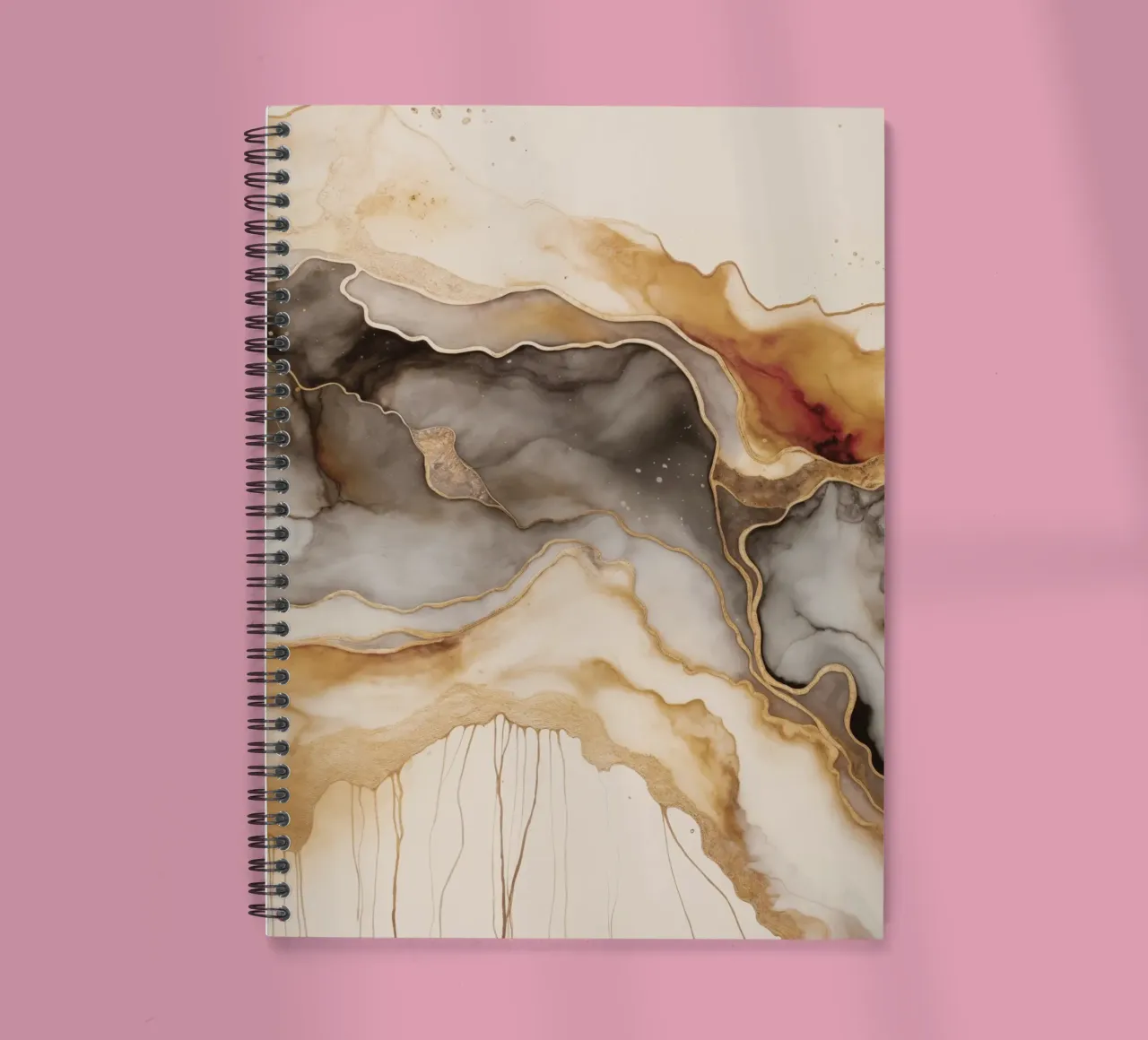 Watercolor Ink Art Earth Colors spiral notebook by Andrea Haase Modern Home