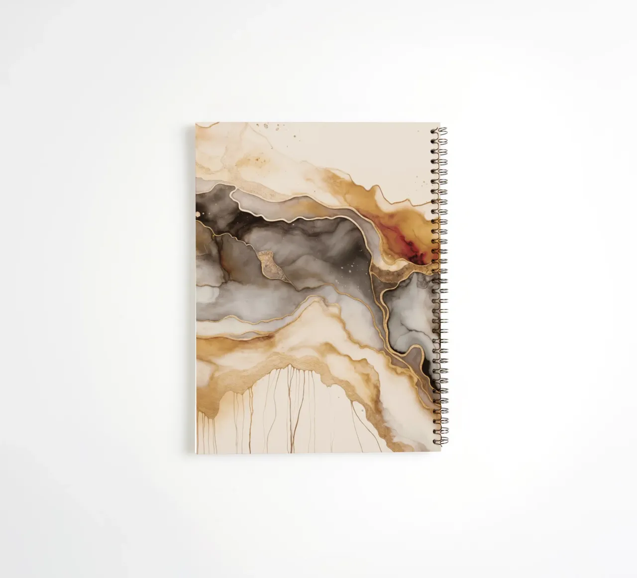 Watercolor Ink Art Earth Colors spiral notebook by Andrea Haase Modern Home