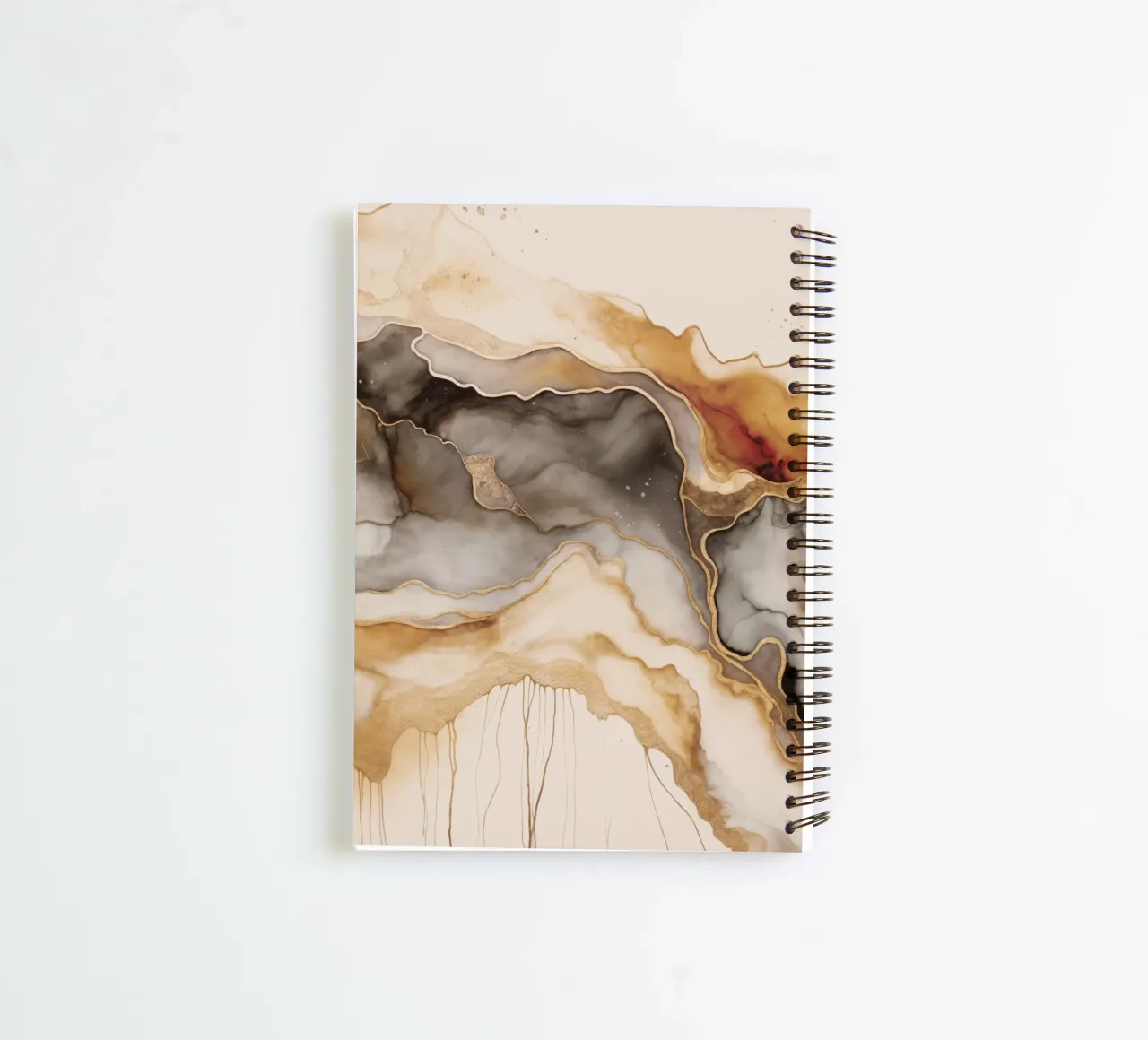Watercolor Ink Art Earth Colors spiral notebook by Andrea Haase Modern Home