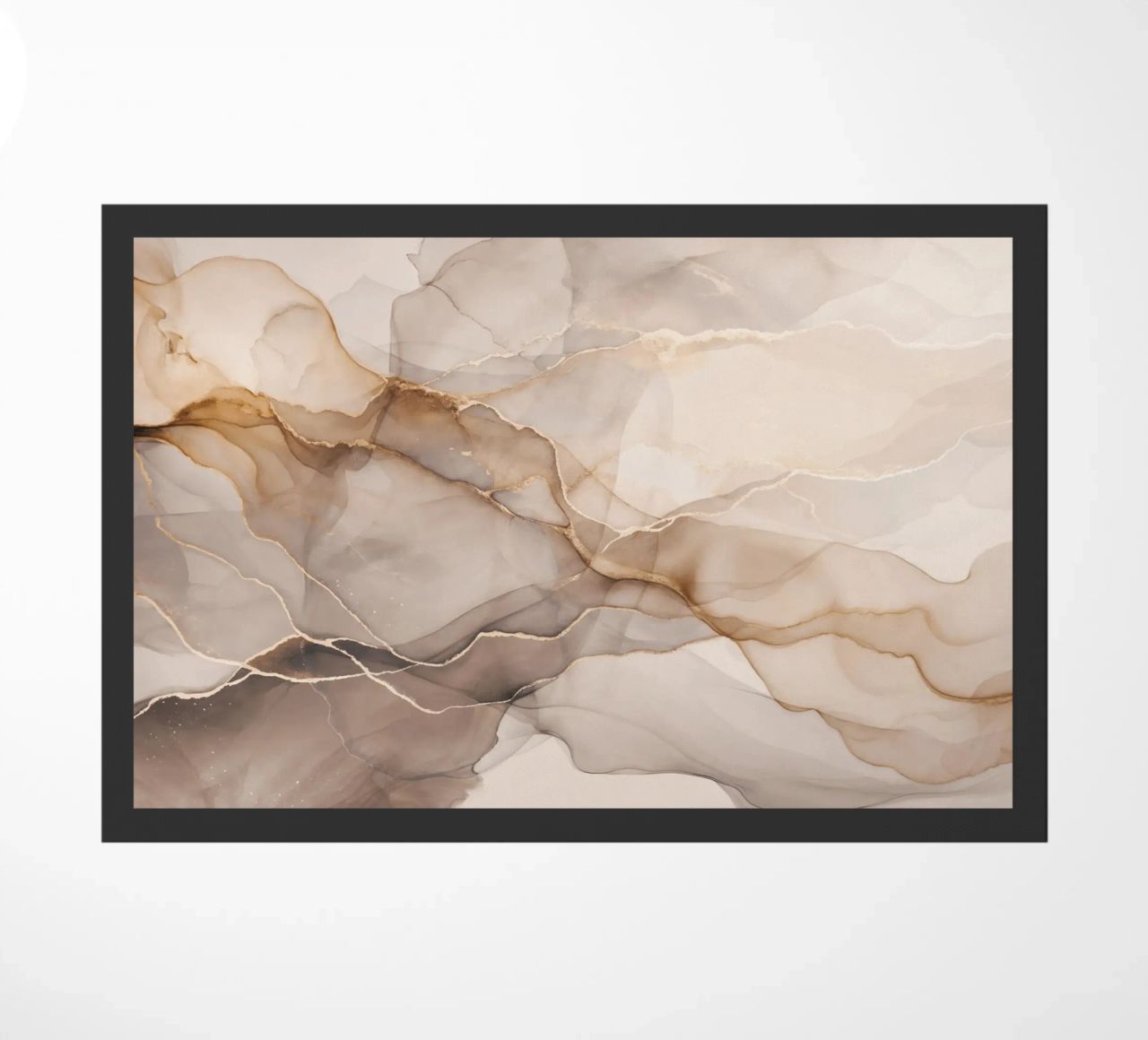 Inky Transparency Abstract Flow Beige Brown doormat by Andrea Haase Modern Home