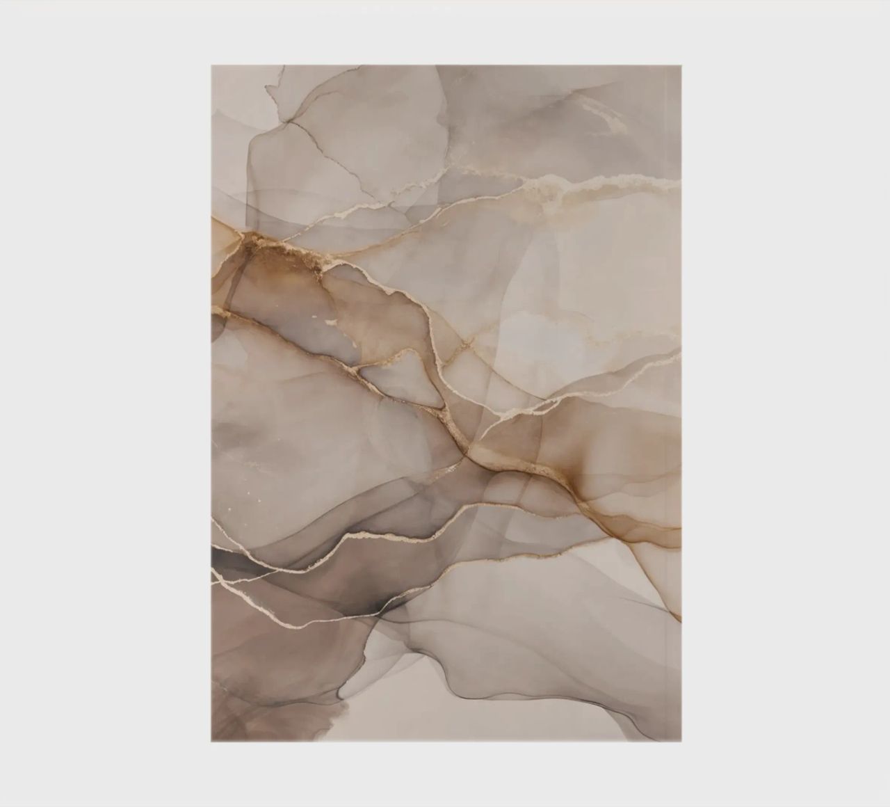 Inky Transparency Abstract Flow Beige Brown notebook by Andrea Haase Modern Home