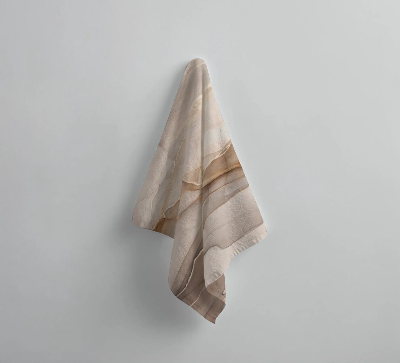 Inky Transparency Abstract Flow Beige Brown towel by Andrea Haase Modern Home