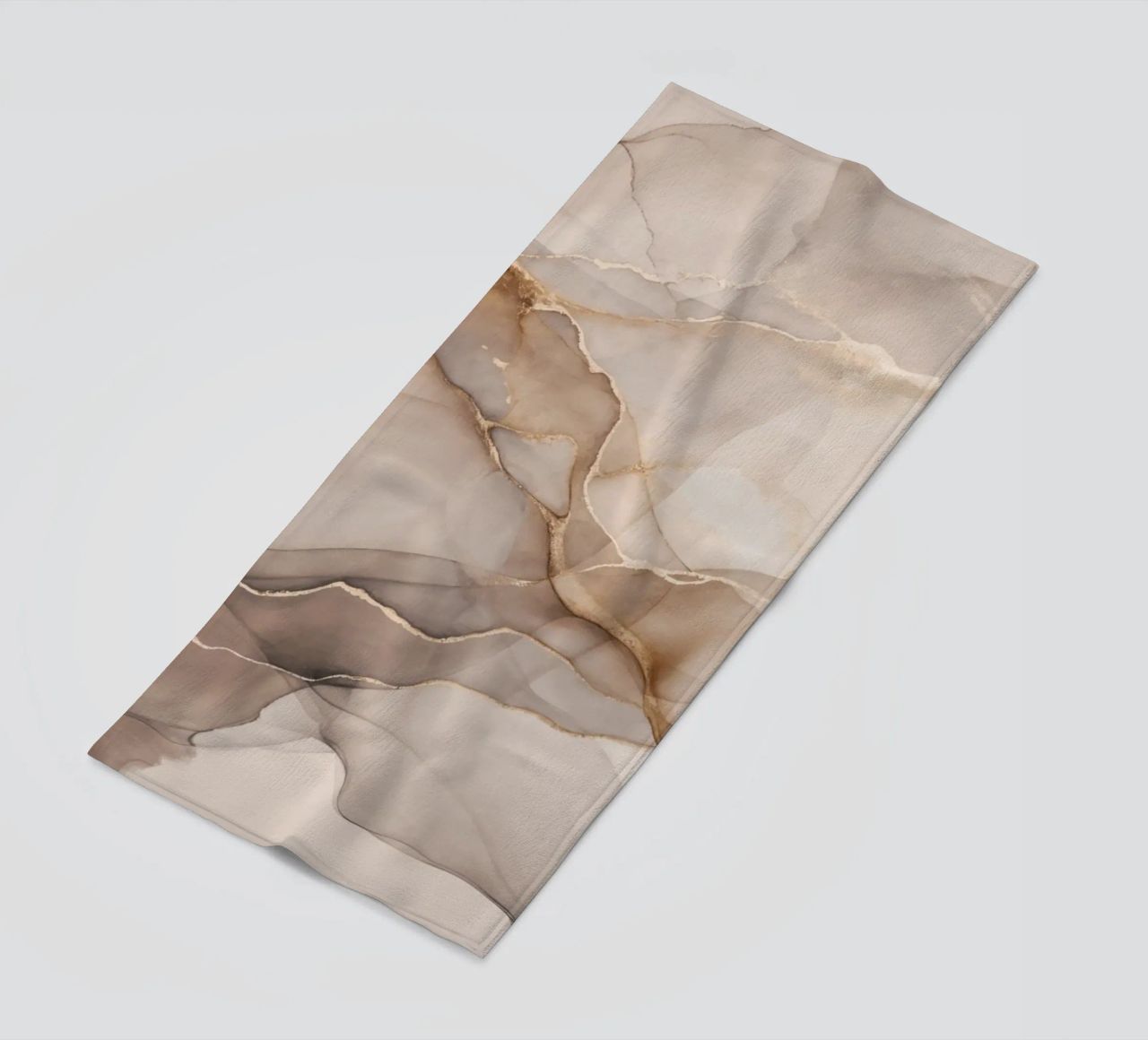 Inky Transparency Abstract Flow Beige Brown beach towel by Andrea Haase Modern Home