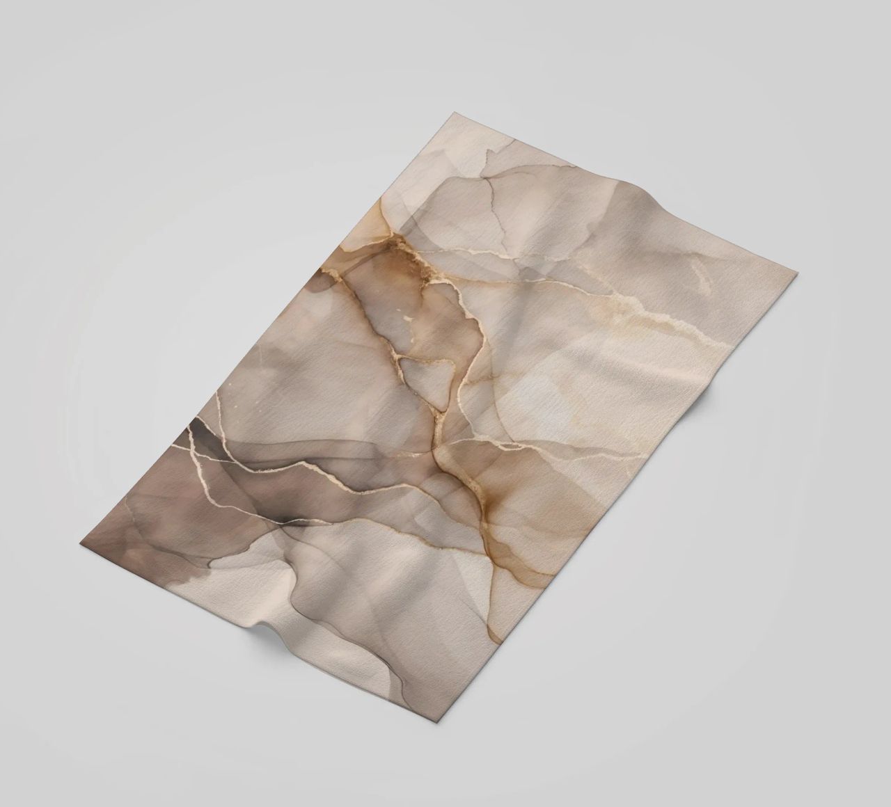Inky Transparency Abstract Flow Beige Brown beach towel by Andrea Haase Modern Home