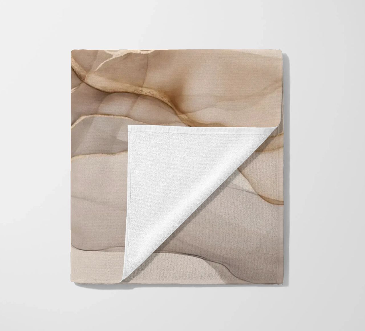 Inky Transparency Abstract Flow Beige Brown beach towel by Andrea Haase Modern Home