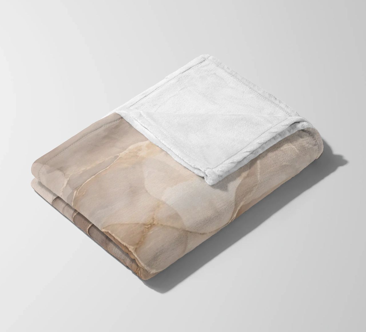 Inky Transparency Abstract Flow Beige Brown fleece blanket by Andrea Haase Modern Home