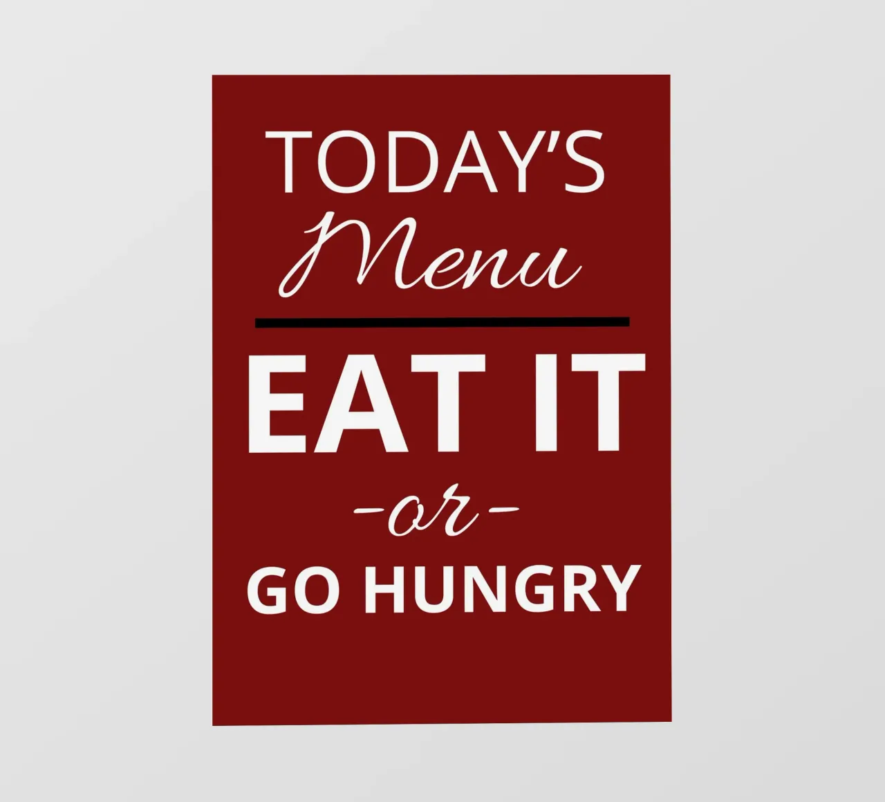 Eat It or Go Hungry telo in pvc da ramosashop