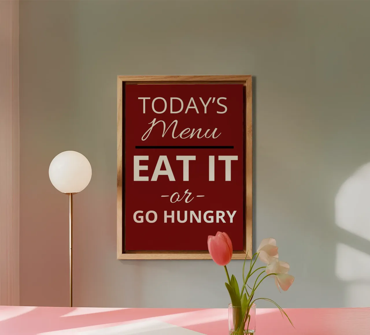 Eat It or Go Hungry alluminio dibond da ramosashop