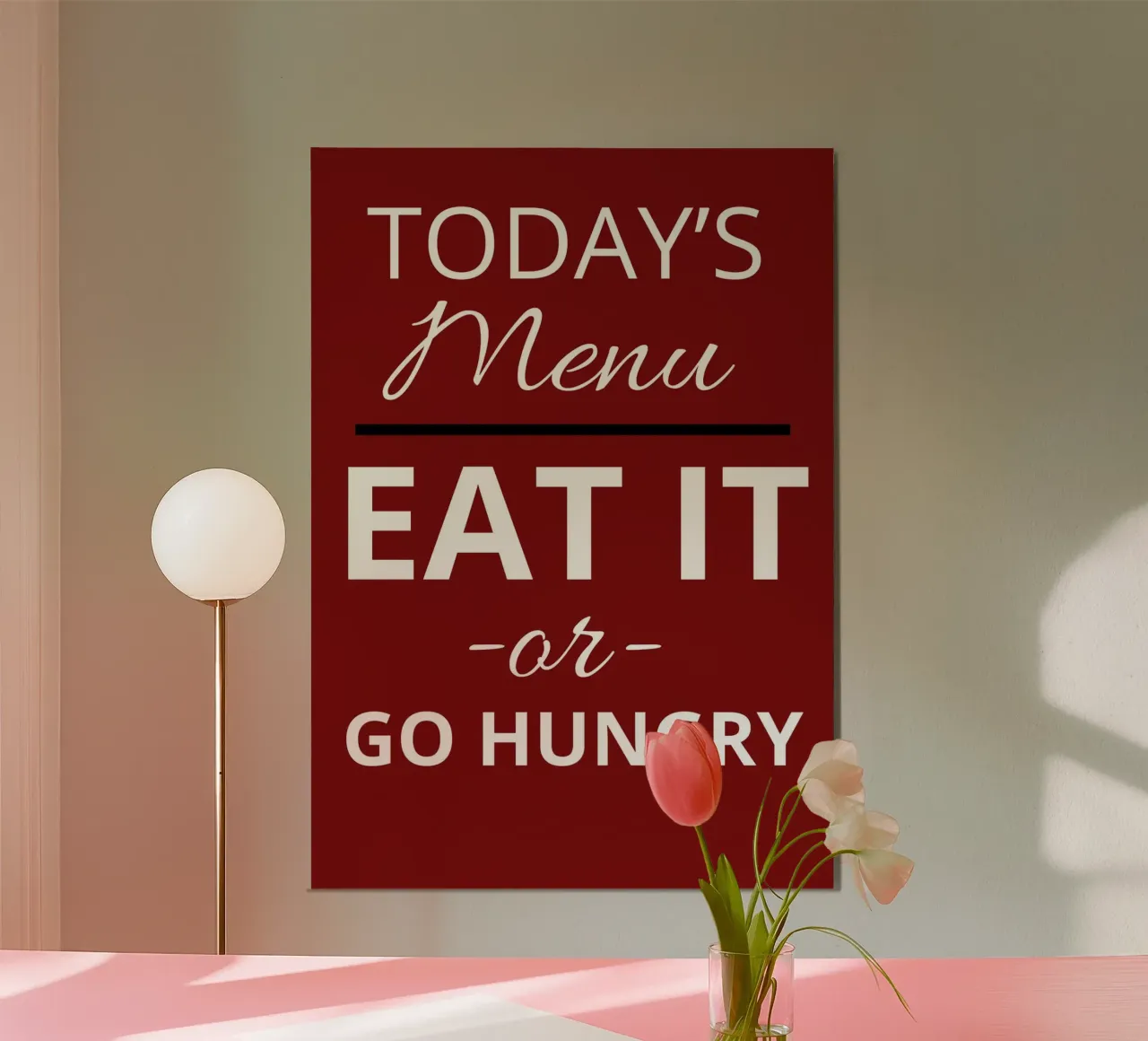 Eat It or Go Hungry alluminio dibond da ramosashop