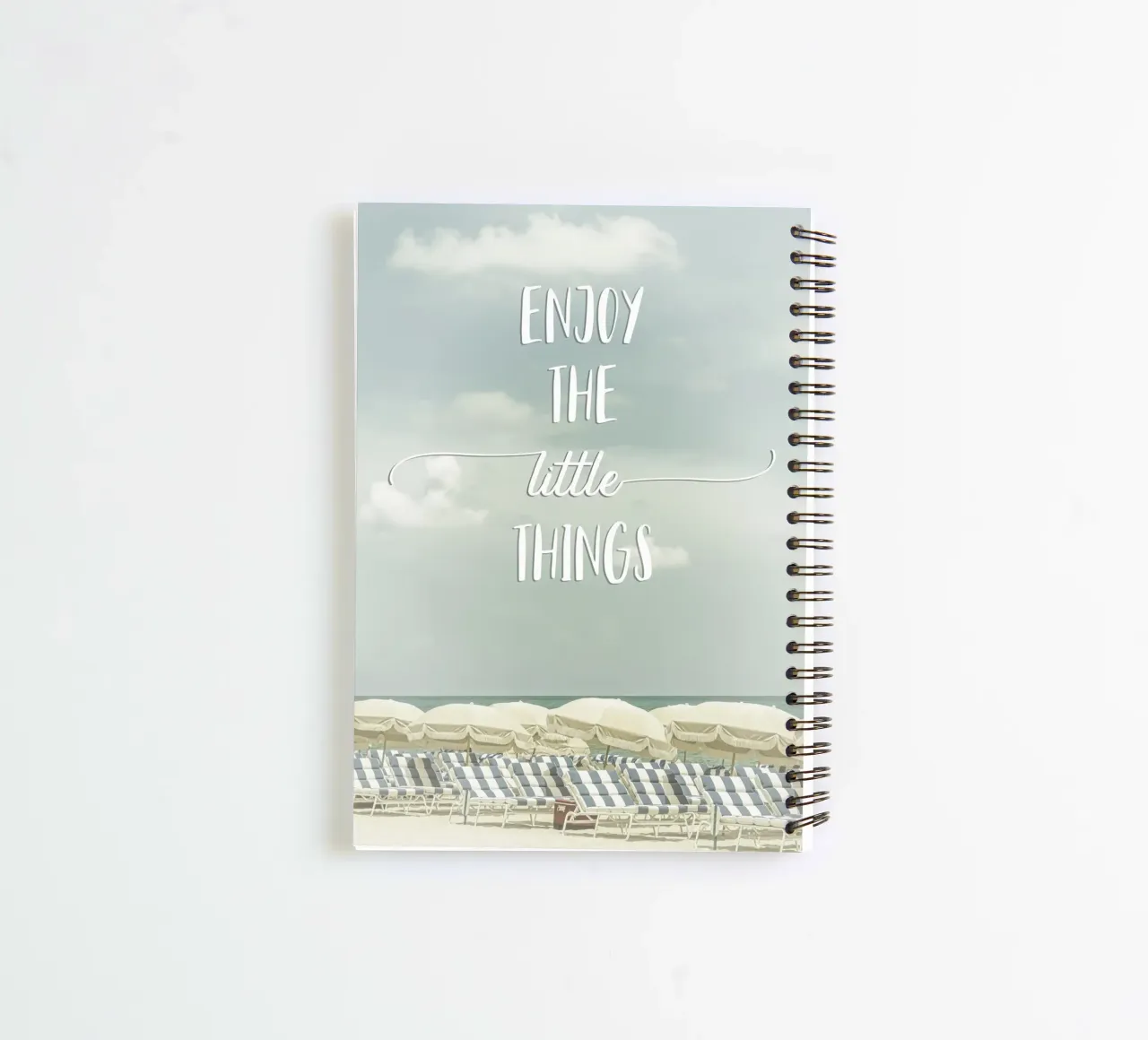 Enjoy the little things | Beachscape spiral notebook by Melanie Viola