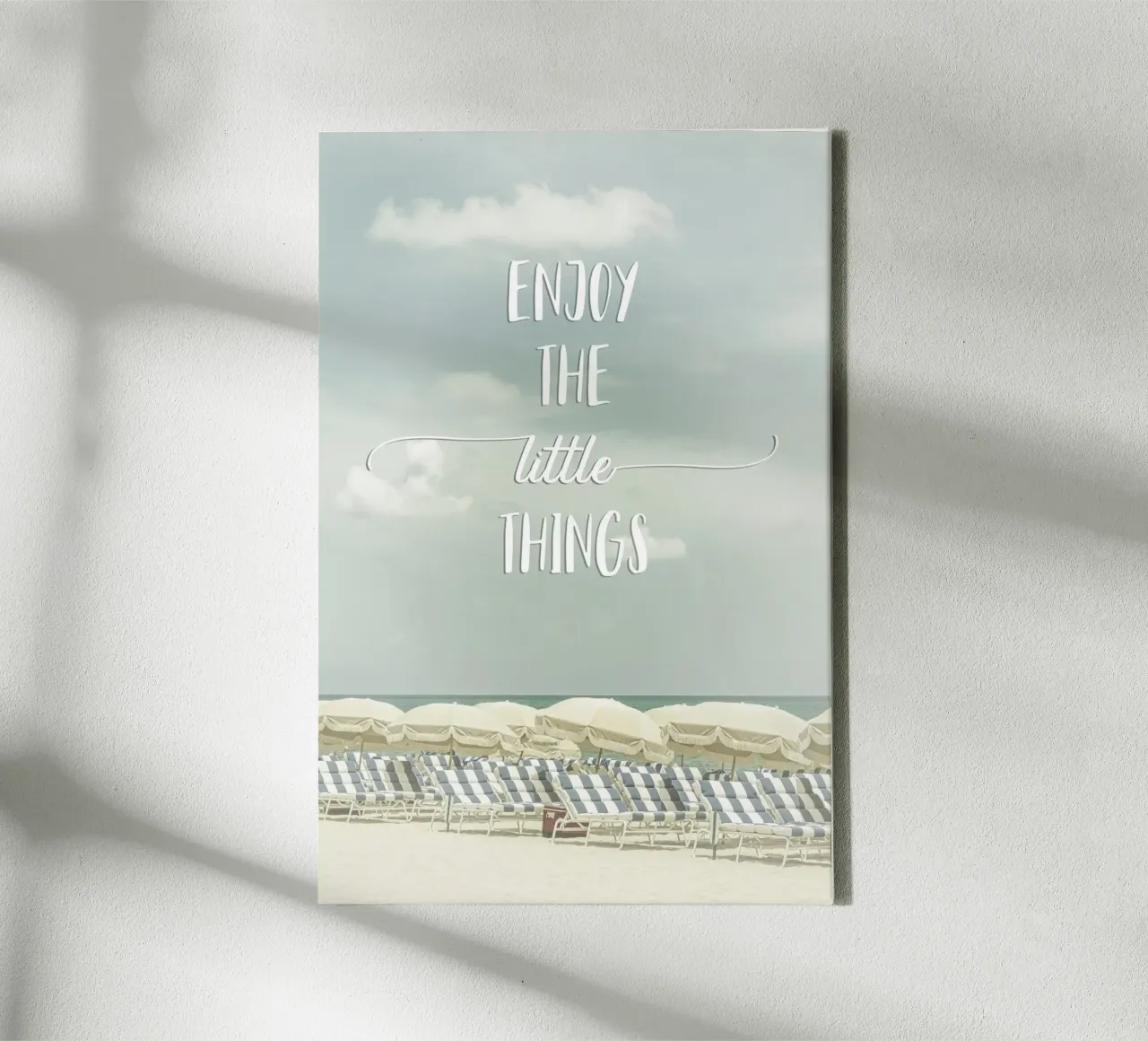 Enjoy the little things | Beachscape tela con Cornice a cassetta da Melanie Viola
