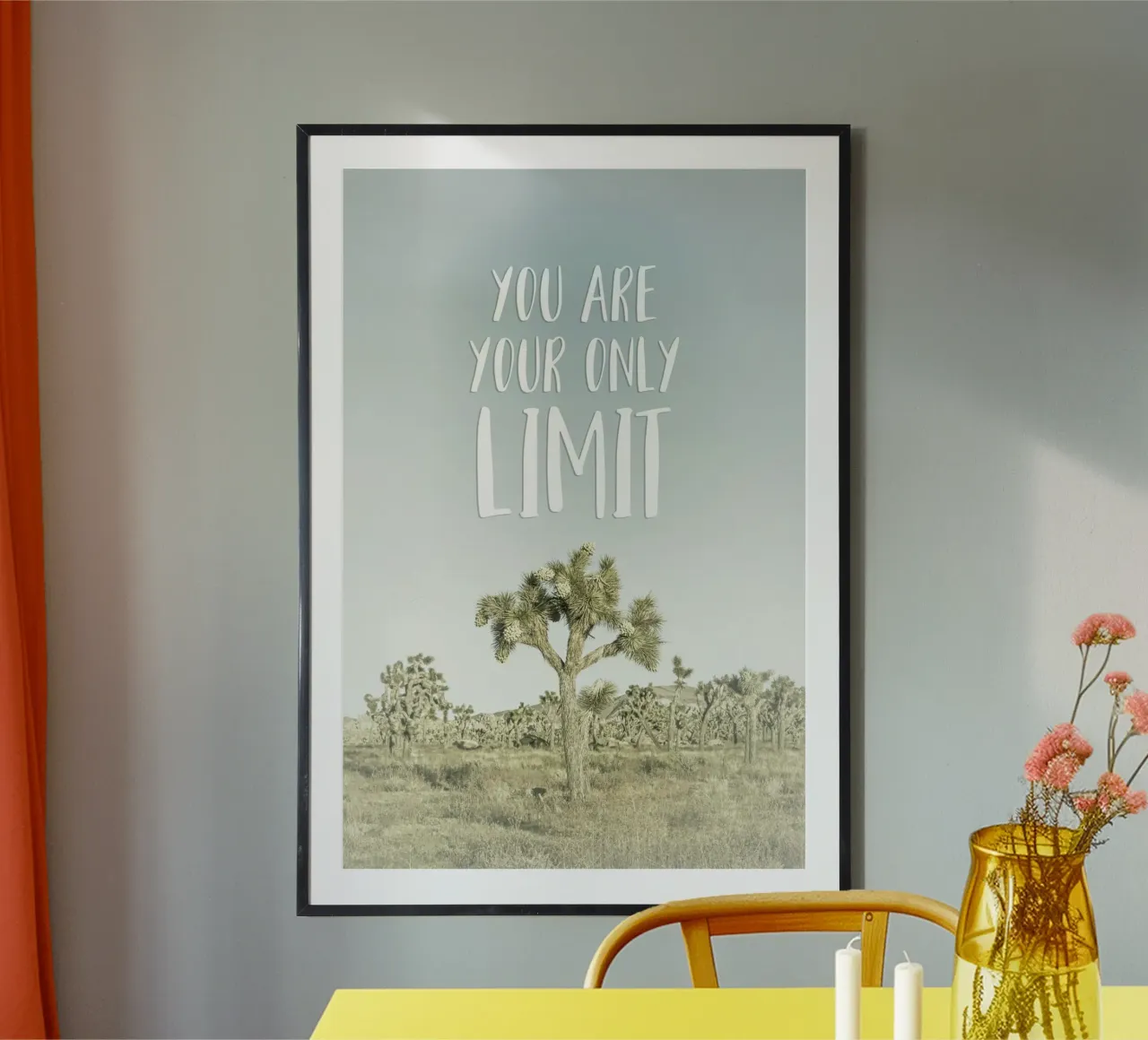 You are your only limit | Desert impression hahnemühle van Melanie Viola