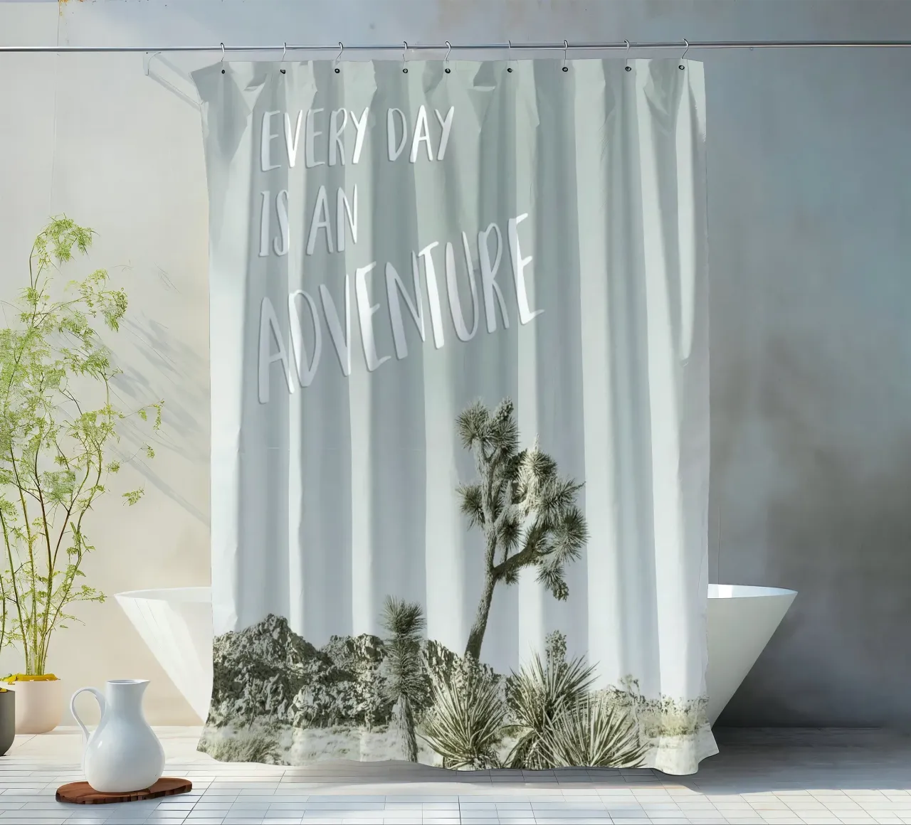 Every day is an adventure | Desert impression tenda da doccia da Melanie Viola