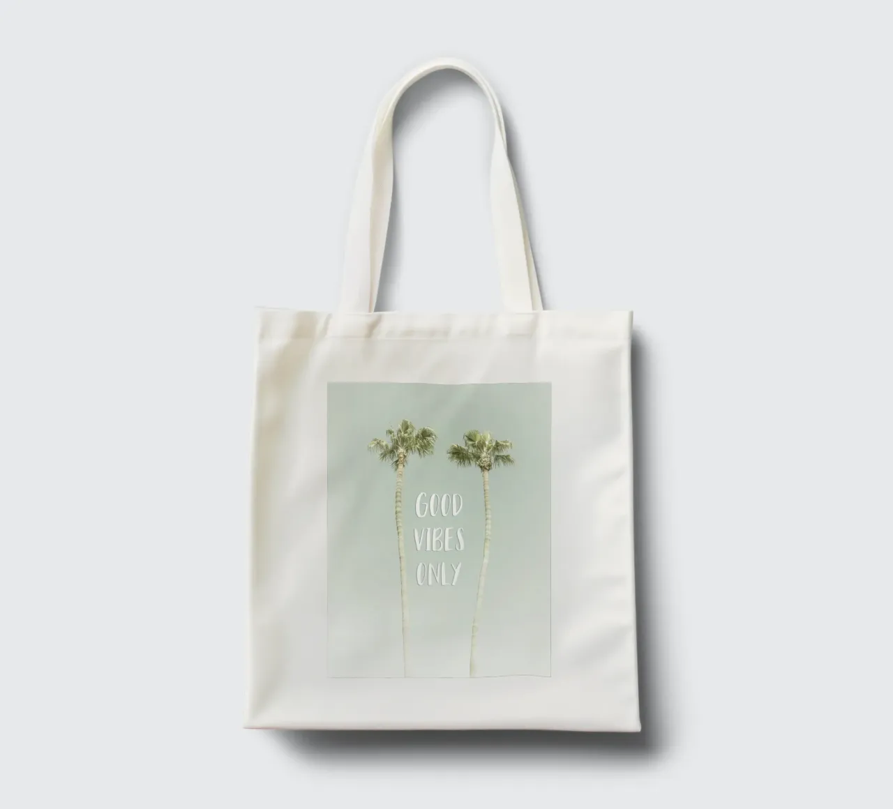 Good vibes only | Idyllic Palm Trees borsa in juta da Melanie Viola