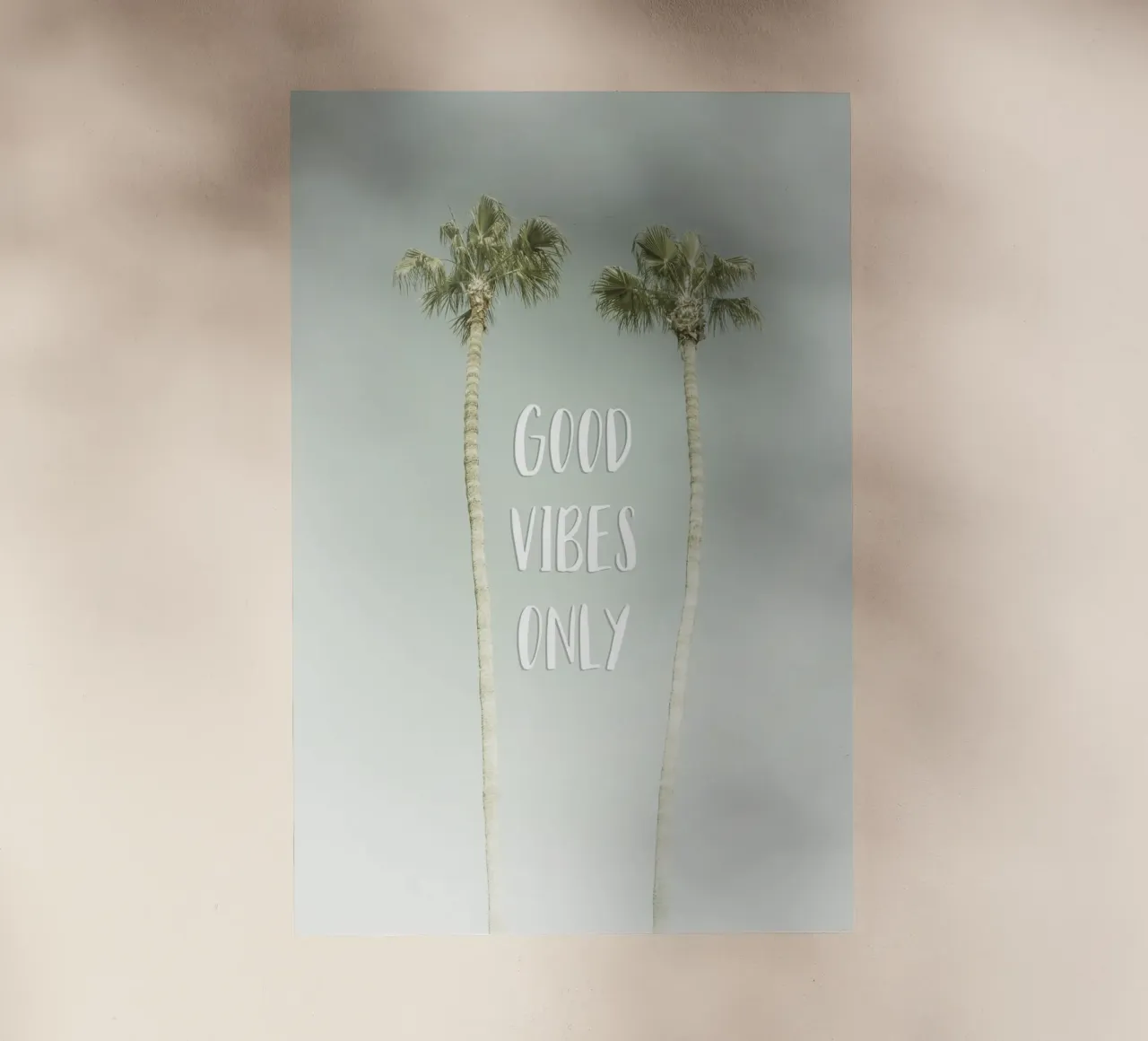 Good vibes only | Idyllic Palm Trees Backlit Folie von Melanie Viola