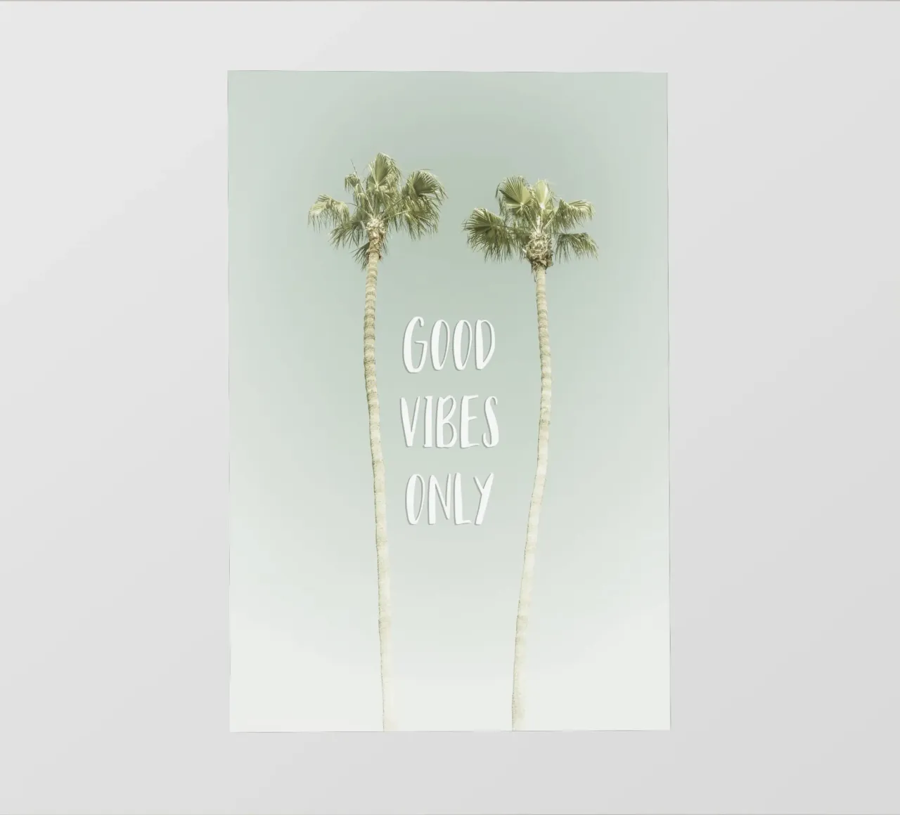 Good vibes only | Idyllic Palm Trees PVC Plane von Melanie Viola