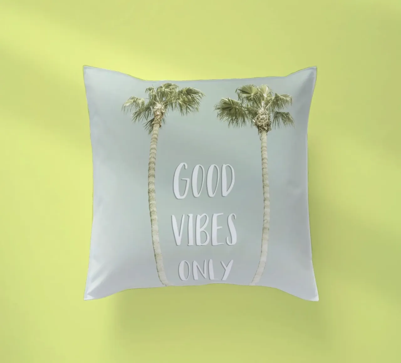 Good vibes only | Idyllic Palm Trees cuscino da Melanie Viola