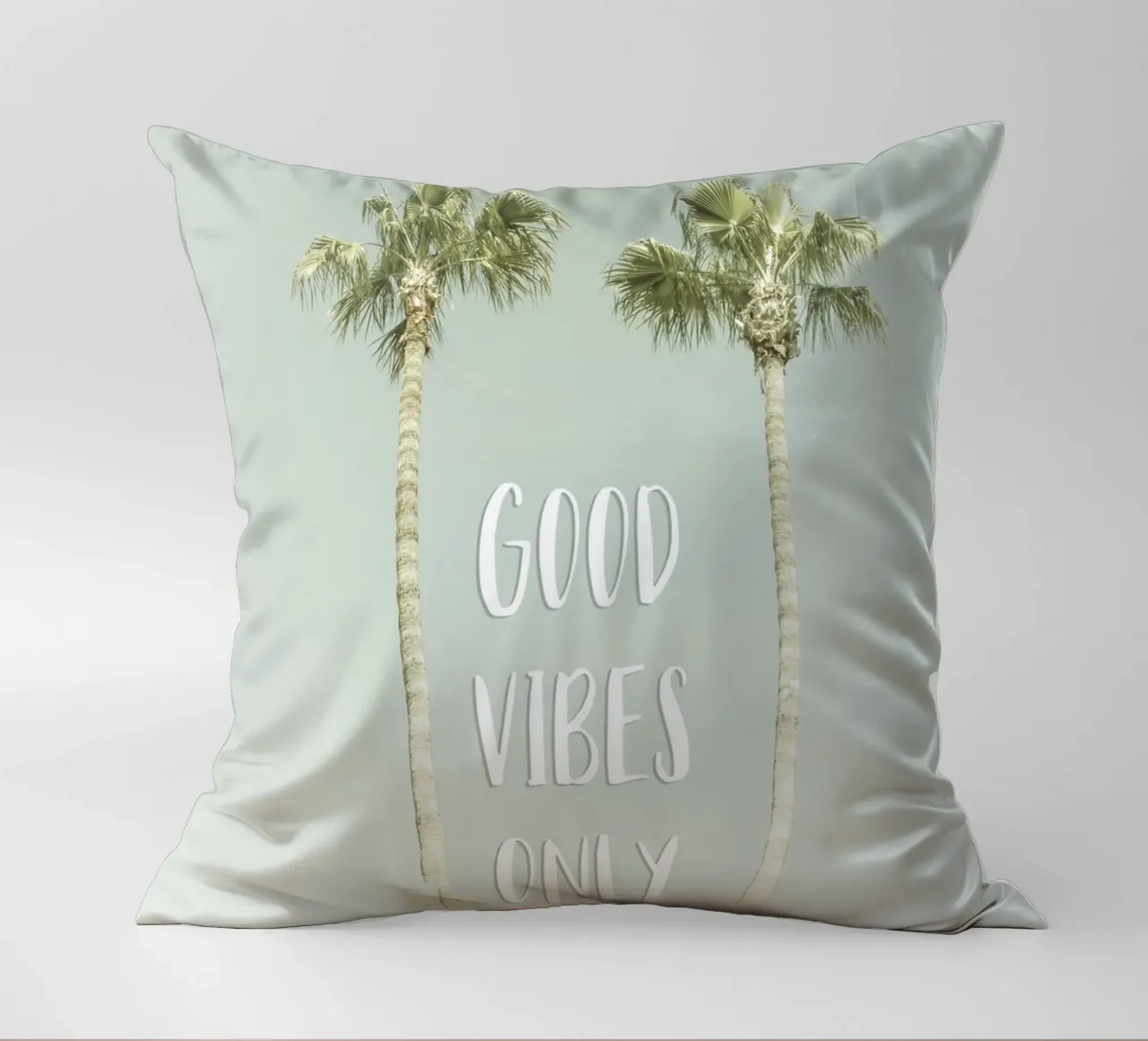 Good vibes only | Idyllic Palm Trees cuscino da Melanie Viola