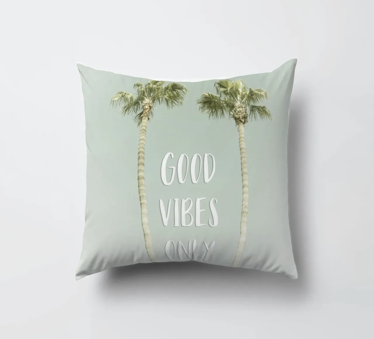 Good vibes only | Idyllic Palm Trees cuscino da Melanie Viola