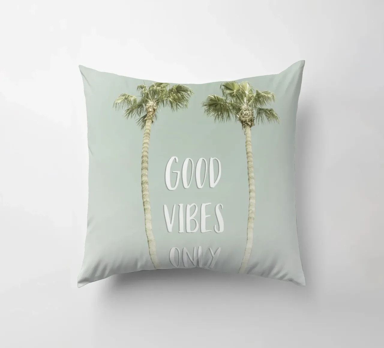 Good vibes only | Idyllic Palm Trees cuscino da Melanie Viola
