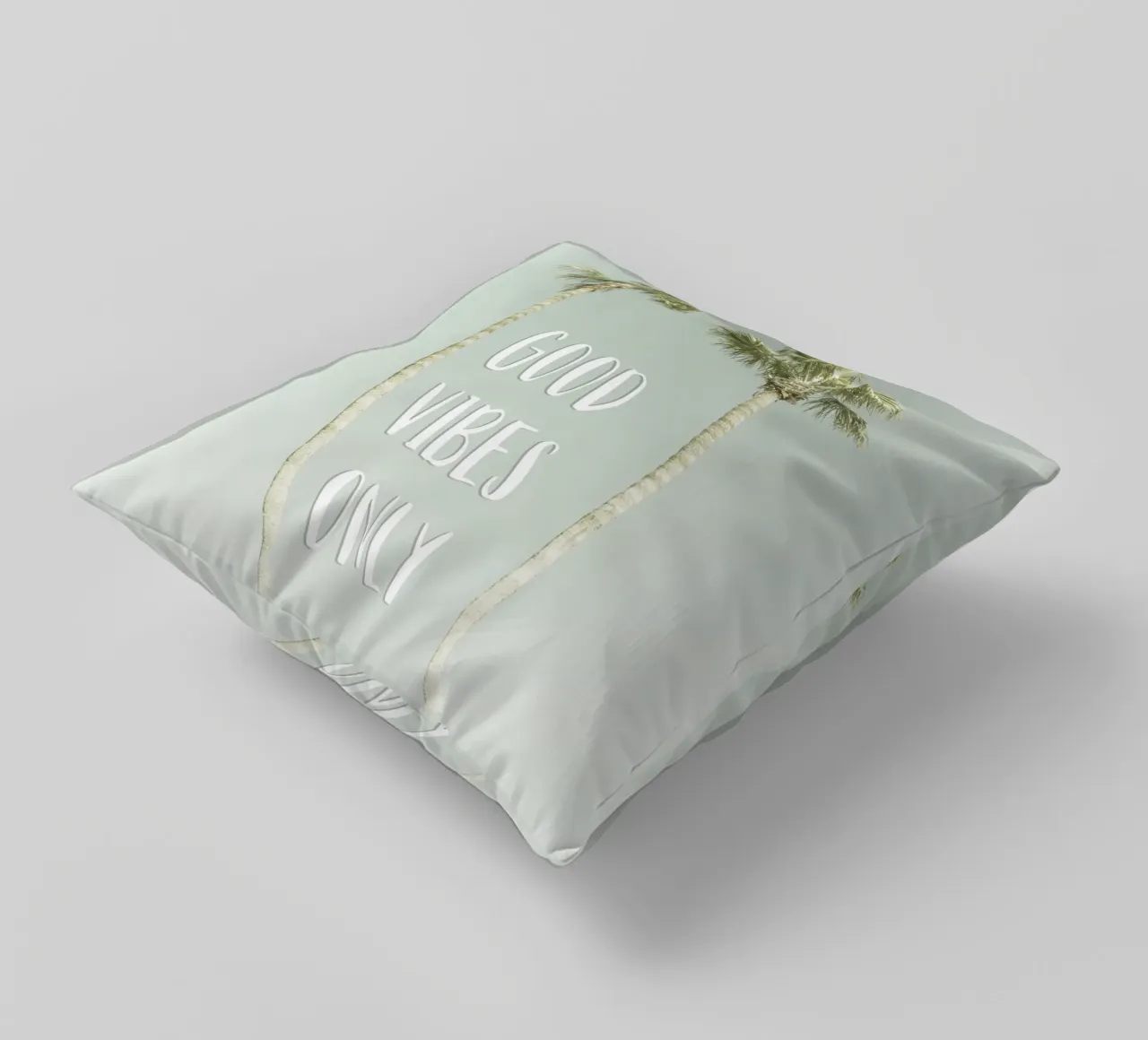 Good vibes only | Idyllic Palm Trees cuscino da Melanie Viola