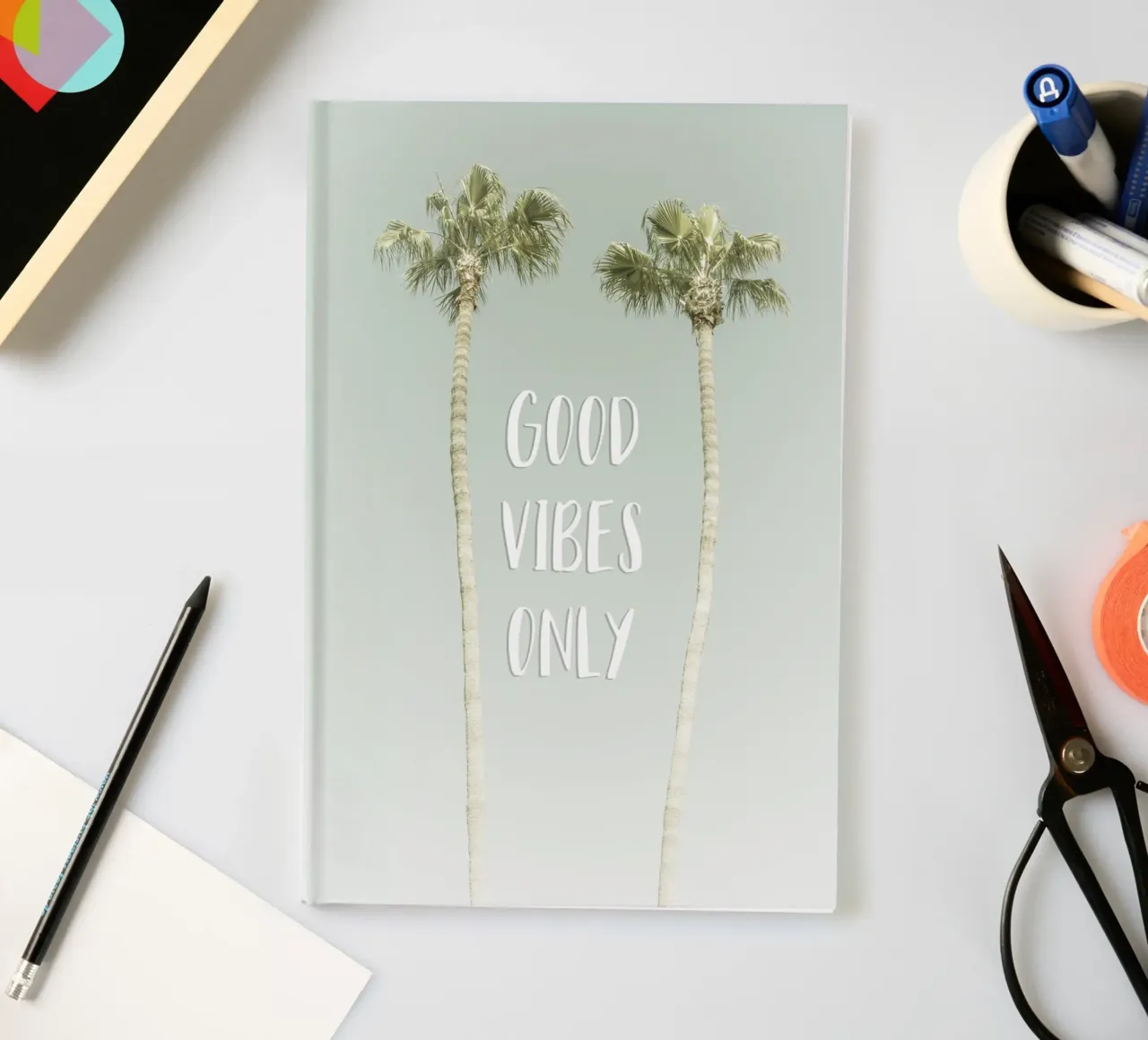 Good vibes only | Idyllic Palm Trees Notizbuch von Melanie Viola