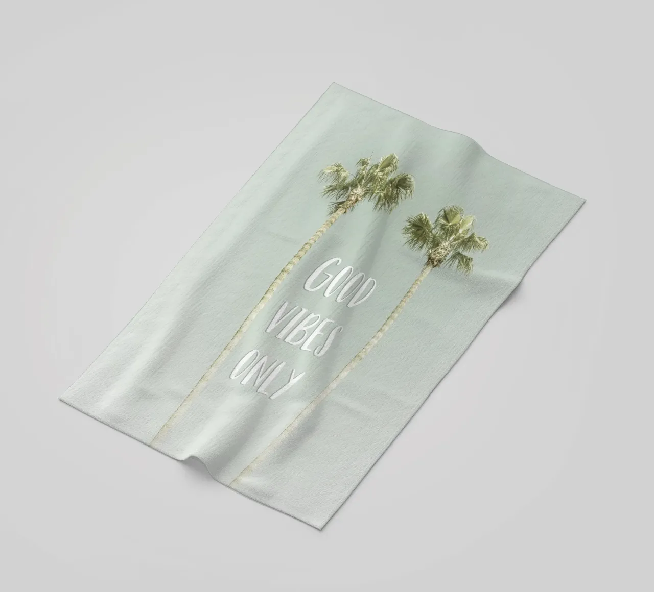 Good vibes only | Idyllic Palm Trees telo mare da Melanie Viola