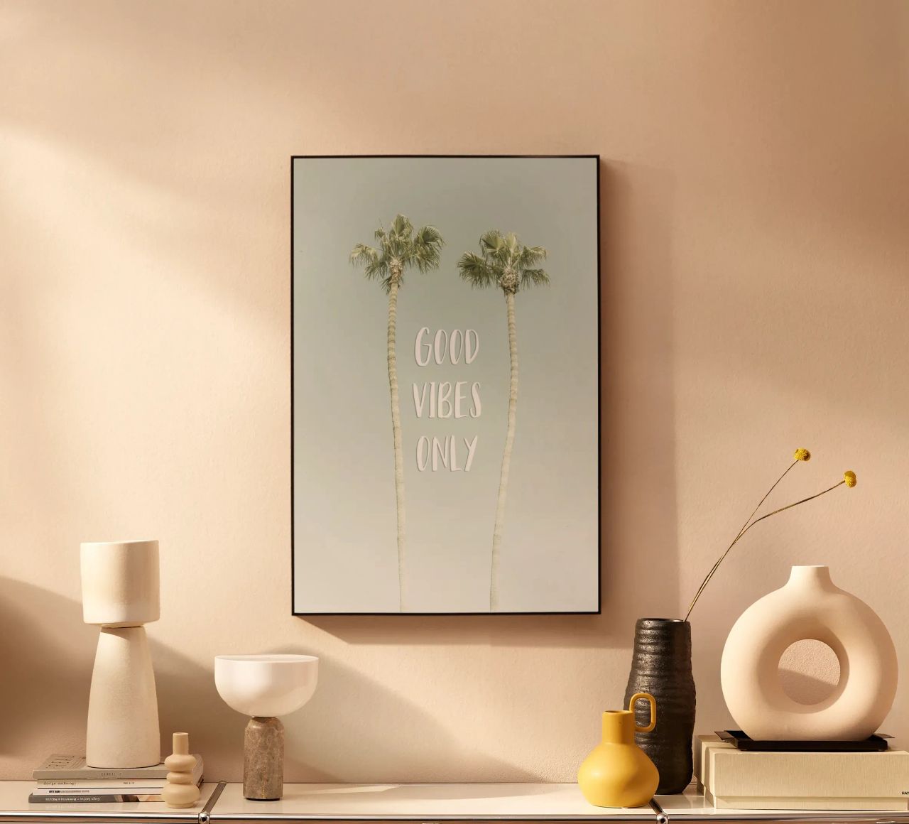 Good vibes only | Idyllic Palm Trees plexiglass da Melanie Viola