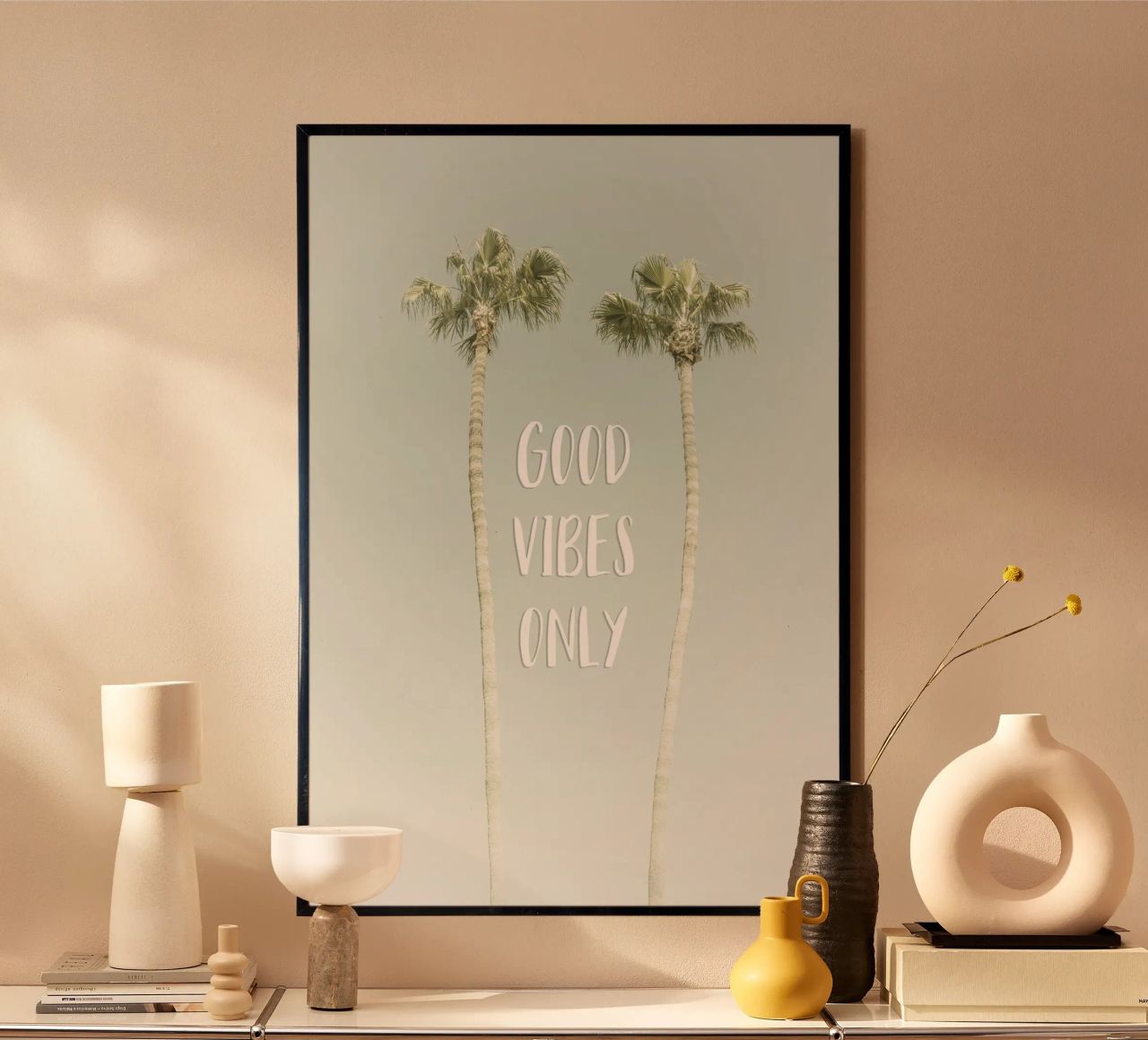Good vibes only | Idyllic Palm Trees poster da Melanie Viola