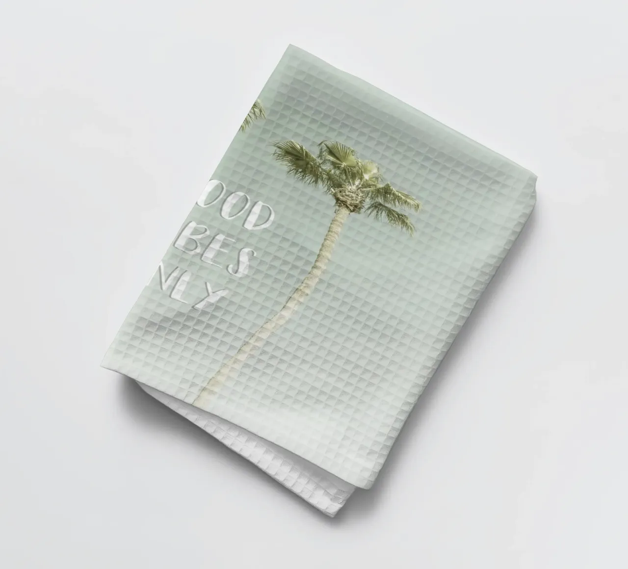 Good vibes only | Idyllic Palm Trees torchon de Melanie Viola