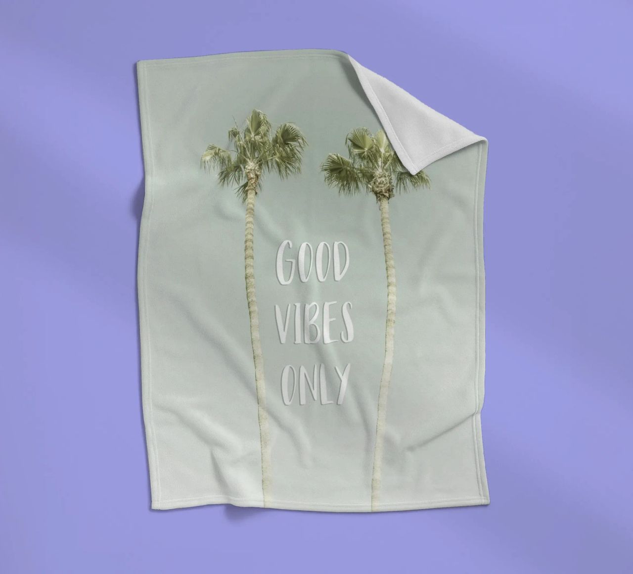 Good vibes only | Idyllic Palm Trees coperta in pile da Melanie Viola