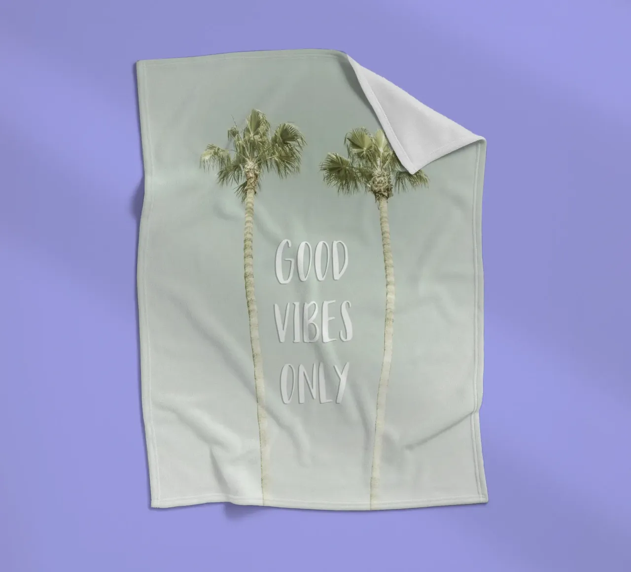 Good vibes only | Idyllic Palm Trees coperta in pile da Melanie Viola