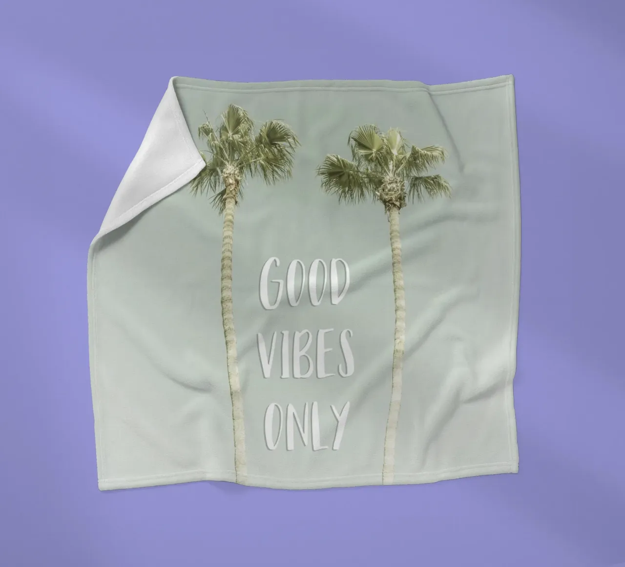 Good vibes only | Idyllic Palm Trees coperta in pile da Melanie Viola