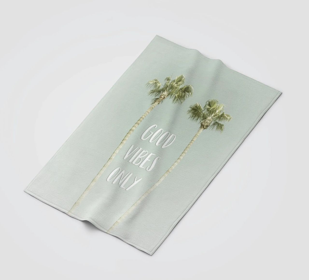 Good vibes only | Idyllic Palm Trees coperta in pile da Melanie Viola