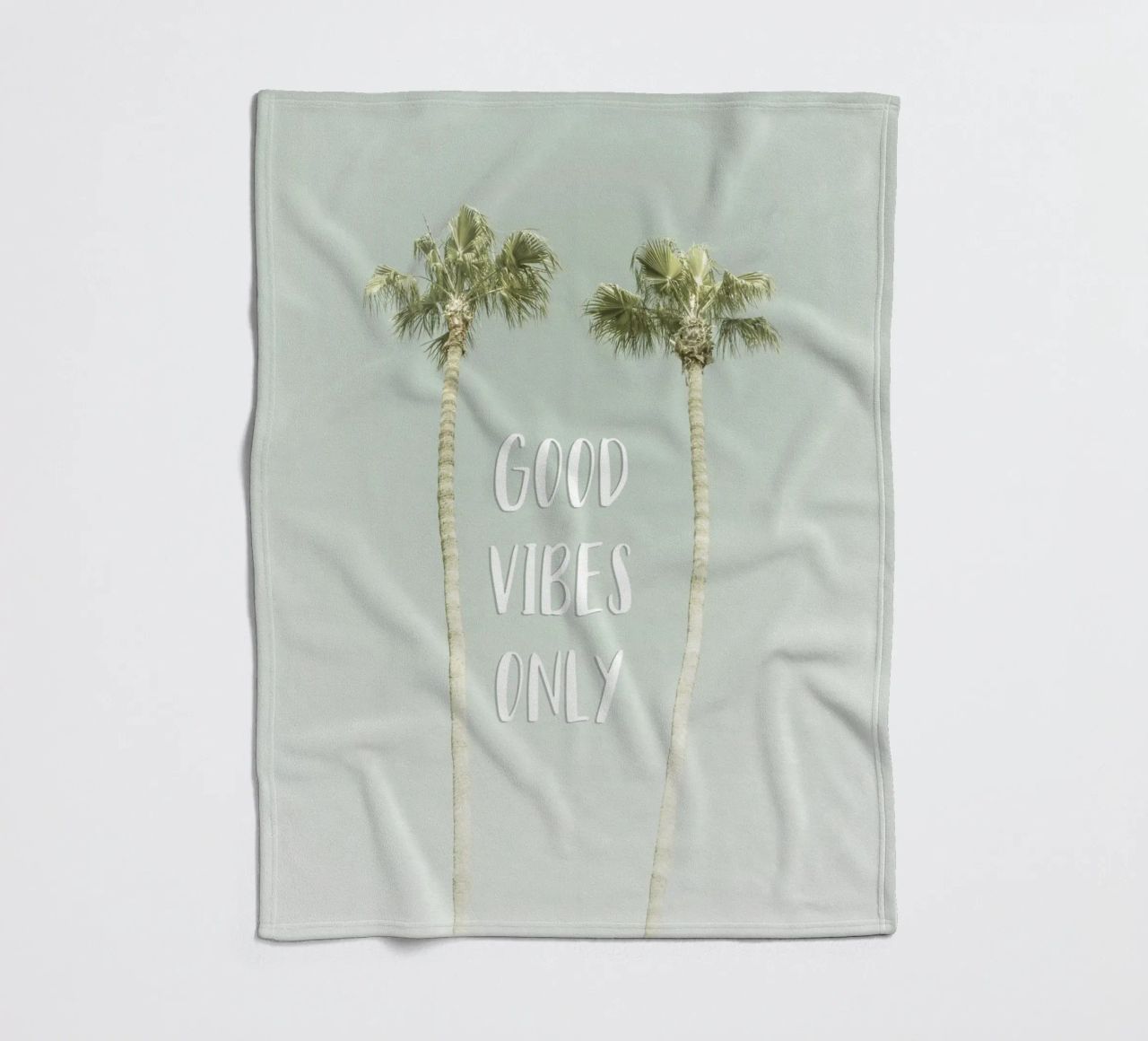 Good vibes only | Idyllic Palm Trees coperta in pile da Melanie Viola