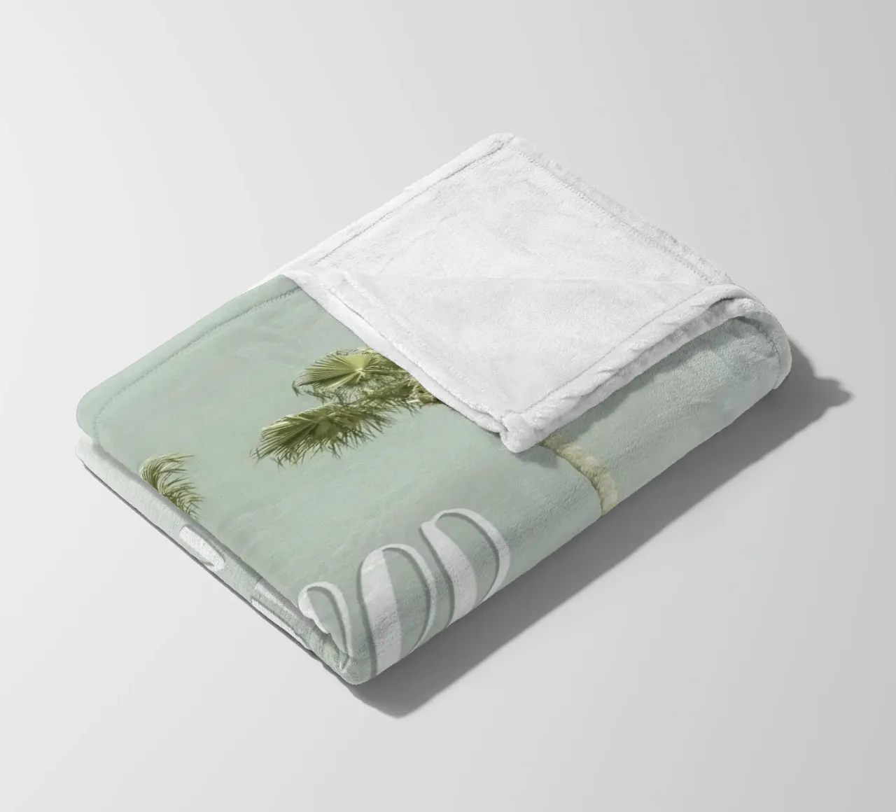 Good vibes only | Idyllic Palm Trees fleece blanket by Melanie Viola
