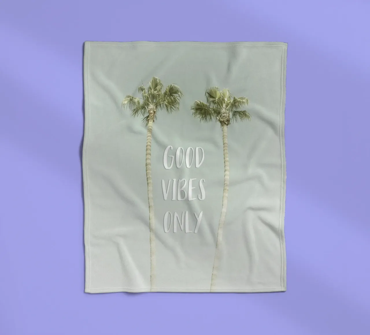 Good vibes only | Idyllic Palm Trees coperta in pile da Melanie Viola