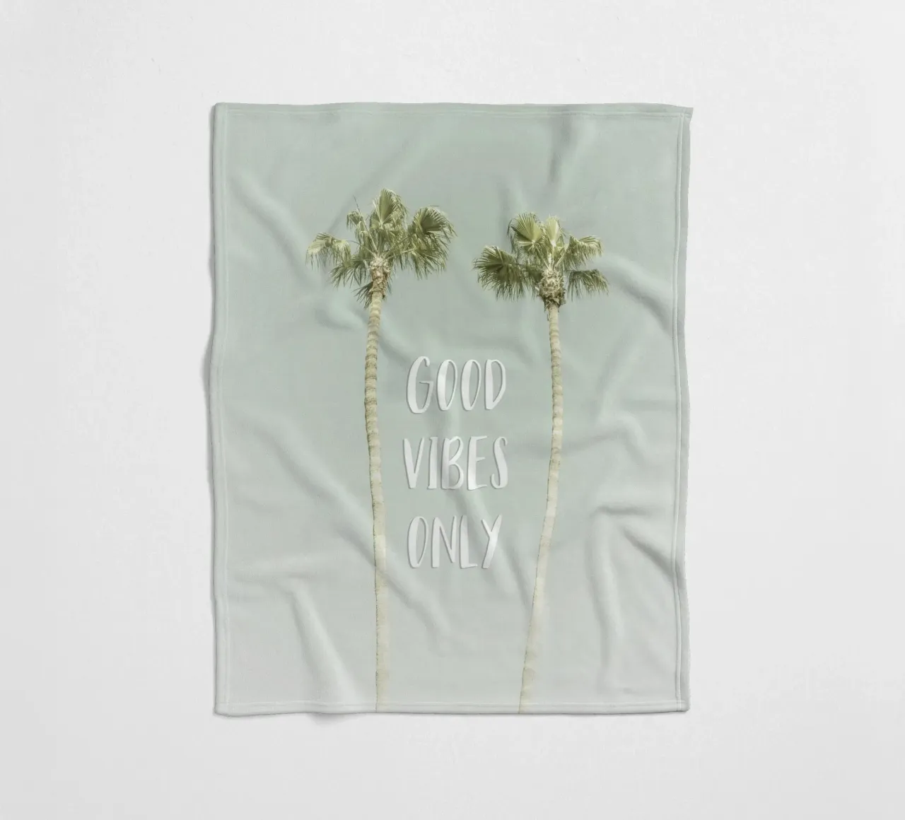 Good vibes only | Idyllic Palm Trees coperta in pile da Melanie Viola