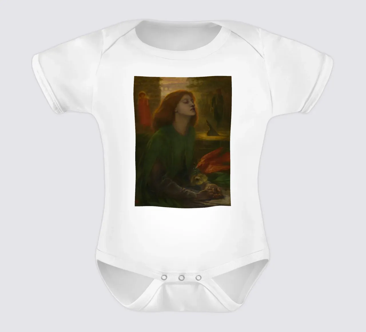 Dante Gabriel Rossetti - Beata Beatrix (1870) body neonato maniche corte da Timeless Artworks