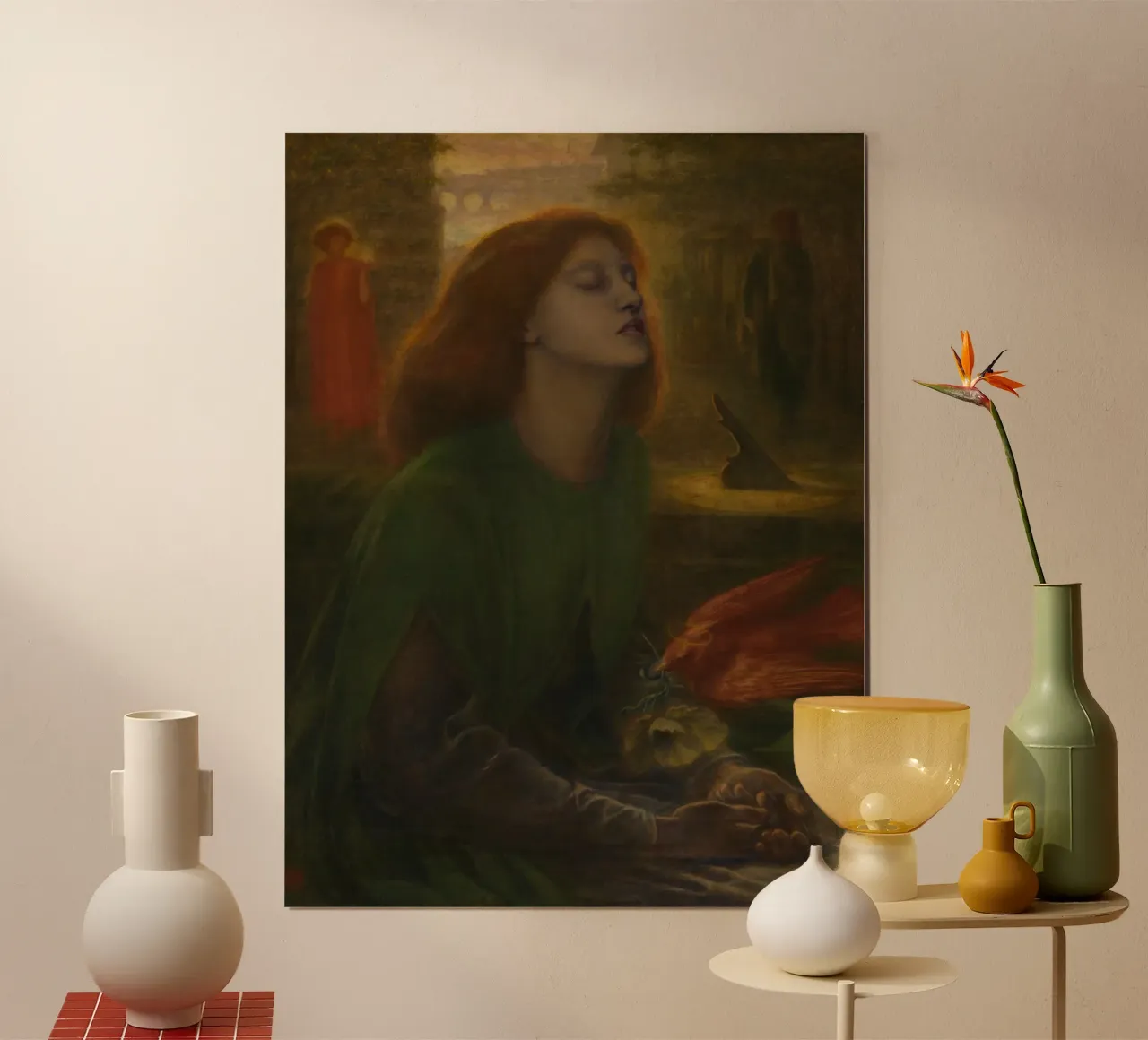 Dante Gabriel Rossetti - Beata Beatrix (1870) poster con telaio in legno da Timeless Artworks