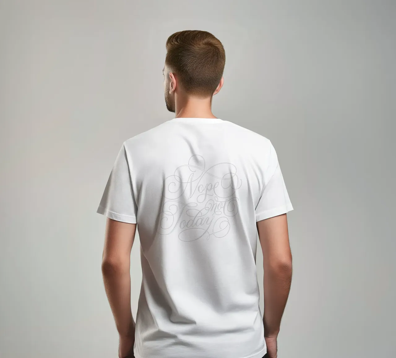 Nope, not today. Not in the mood. Not today. Cool calligraphy t-shirt by CalliLetters