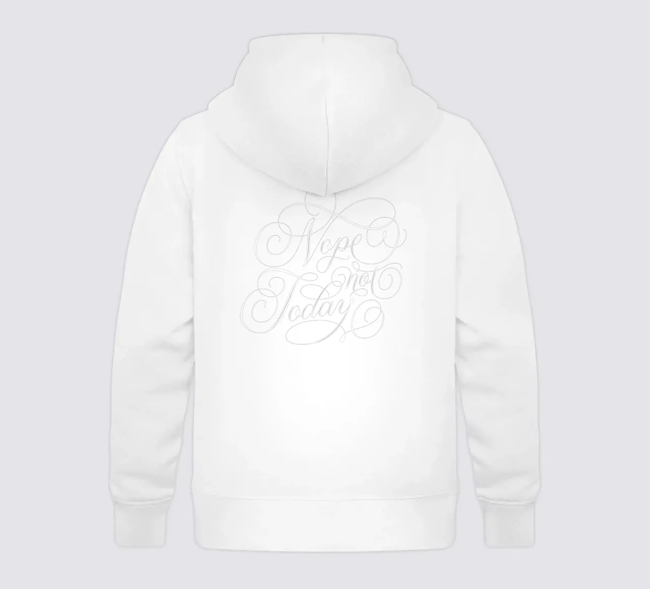 No, oggi no. Non sono dell'umore giusto. Non oggi. Bella calligrafia felpa bambino con cappuccio da CalliLetters