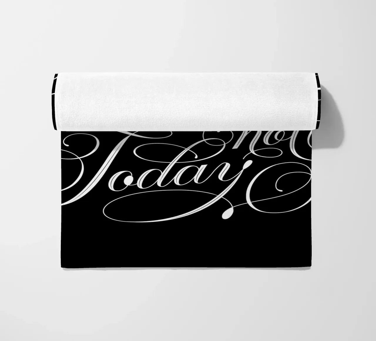 No, oggi no. Non sono dell'umore giusto. Non oggi. Bella calligrafia telo mare da CalliLetters